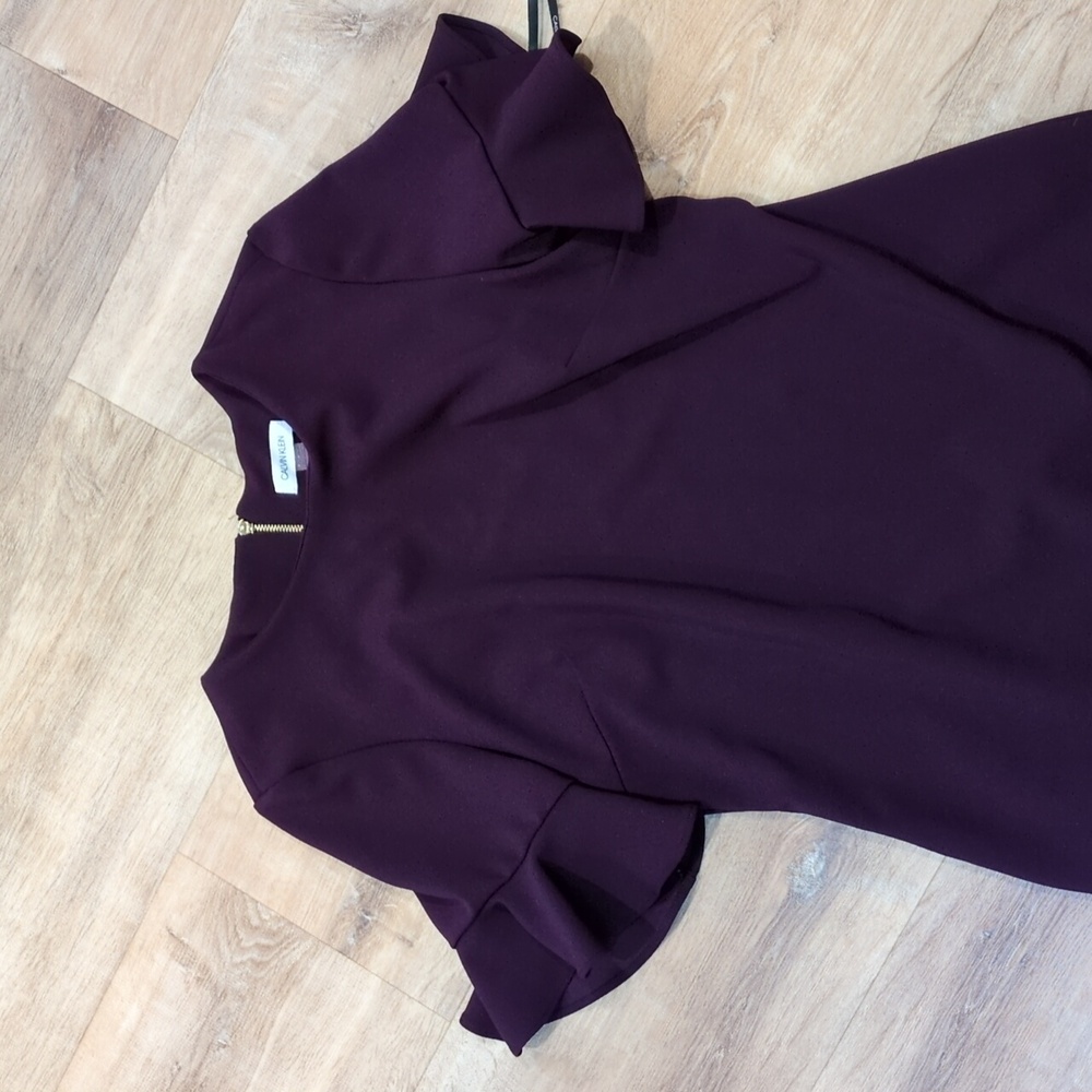 Calvin Klein Deep Purple Asymmetrical Dress